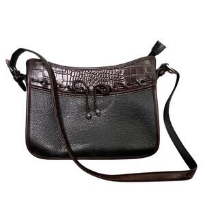 Brighton Classic Collection Leather Shoulder Bag with Bow Accent